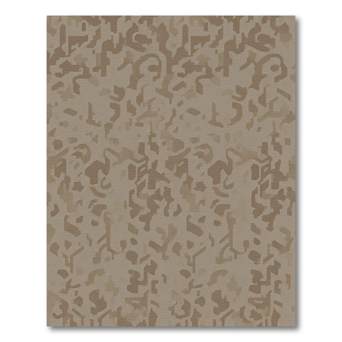 Earthy Abstract Camouflage Terrain Rug
