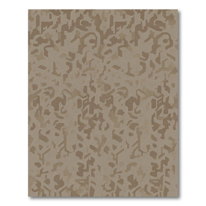 Earthy Abstract Camouflage Terrain Rug