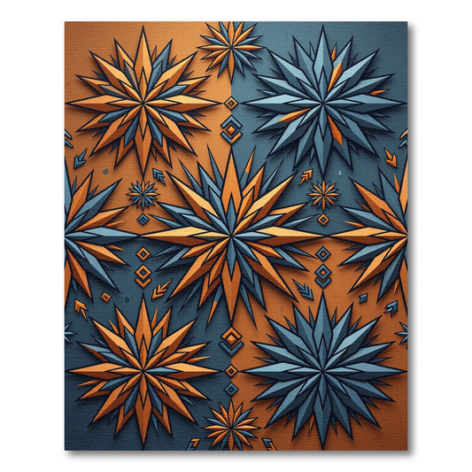 Vibrant Starburst Geometric Diamond Rug