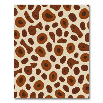 Brown Organic Abstract Circles Rug