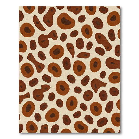 Brown Organic Abstract Circles Rug