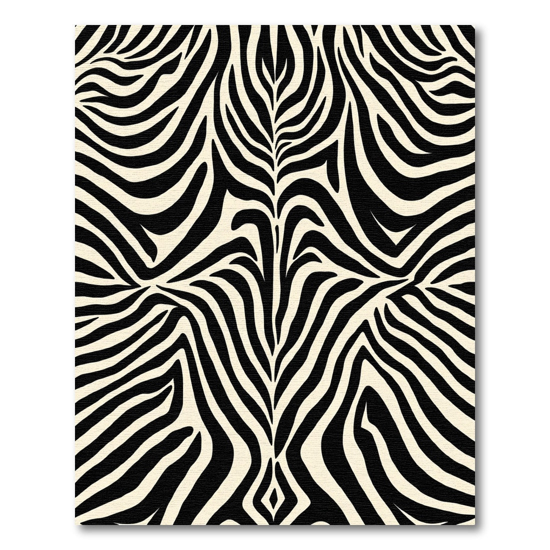 Bold Black Zebra Stripe Rug