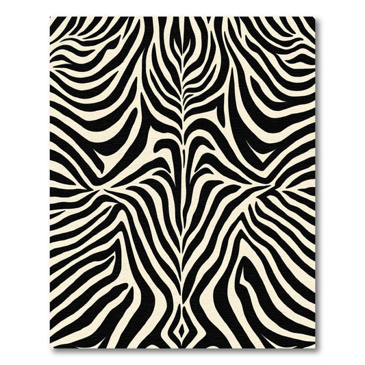 Bold Black Zebra Stripe Rug