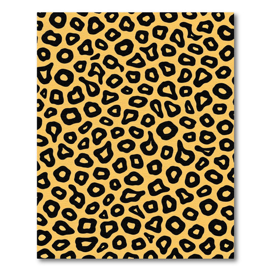 Bold Yellow Leopard Spot Rug