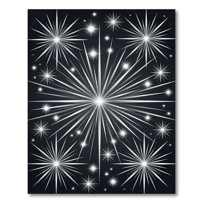 Monochromatic Silver Radiant Sunburst Sky Rug