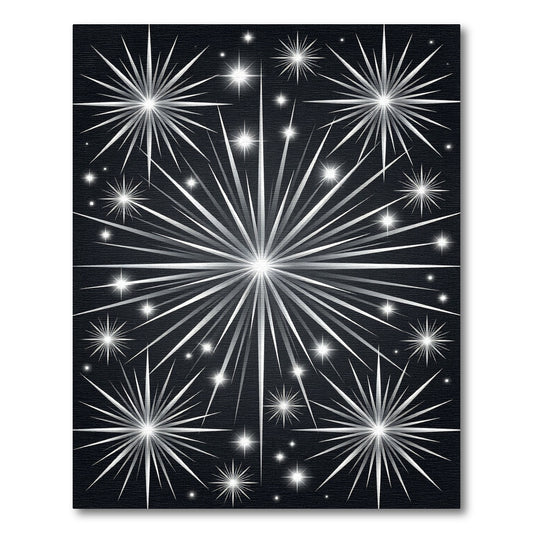 Monochromatic Silver Radiant Sunburst Sky Rug