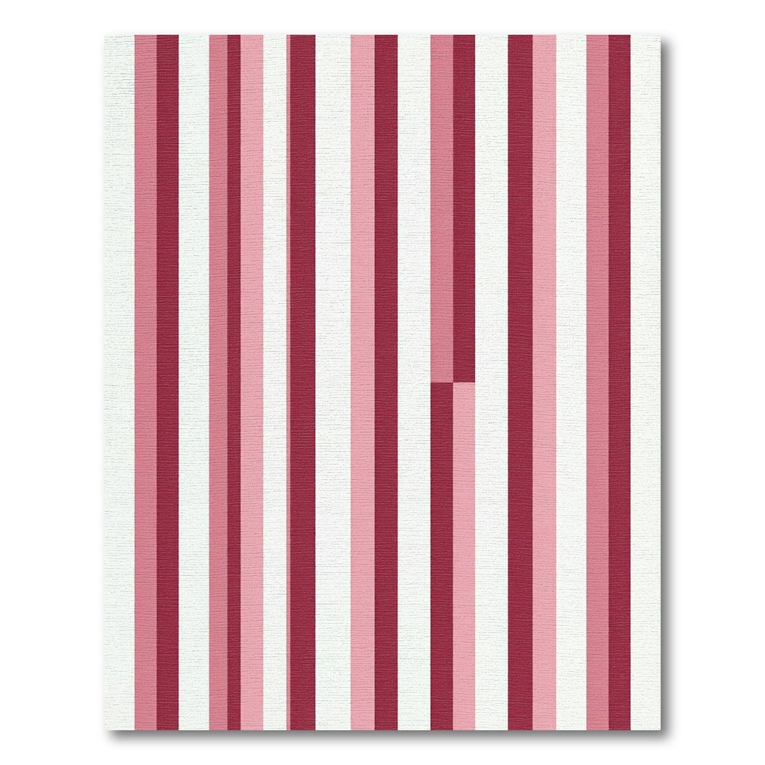 Crimson Pink White Vertical Stripe Rug
