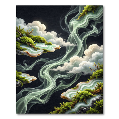 Ethereal Green Smoke Agate Islands Rug