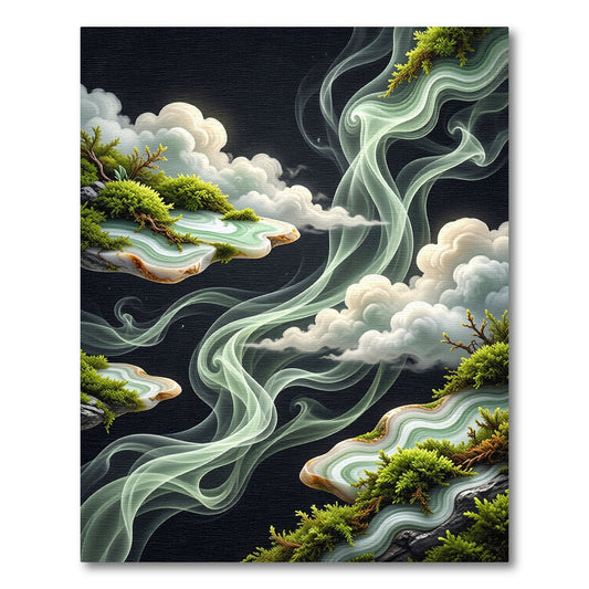 Ethereal Green Smoke Agate Islands Rug