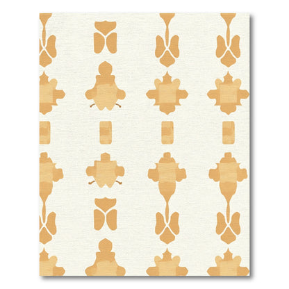 Golden Ochre Abstract Garden Rug