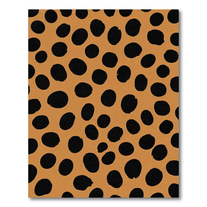 Earthy Brown Black Spotty Rug