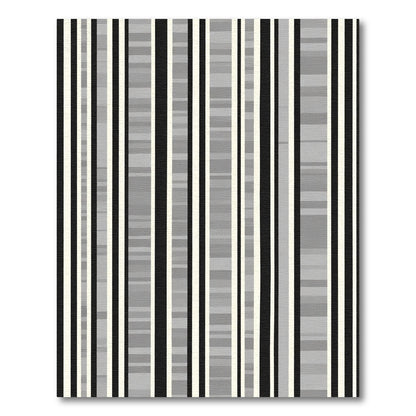 Monochrome Abstract Vertical Stripes Rug