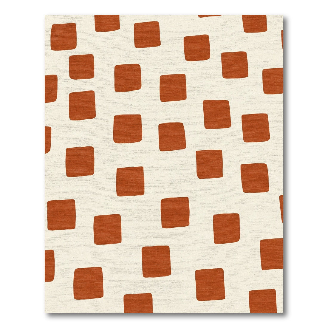 Terra Cotta Squares Checkerboard Rug