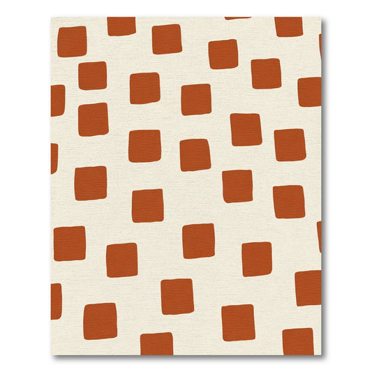 Terra Cotta Squares Checkerboard Rug