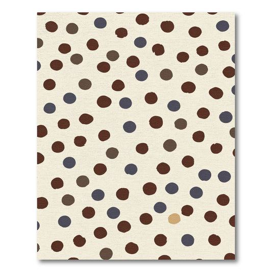 Cream Background Scattered Dot Area Rug