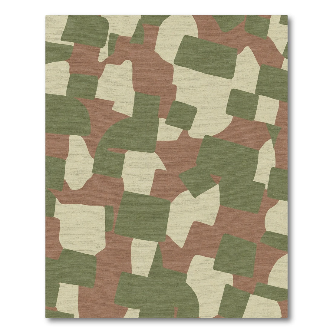 Camouflage Abstract Earthy Tone Fragments Rug