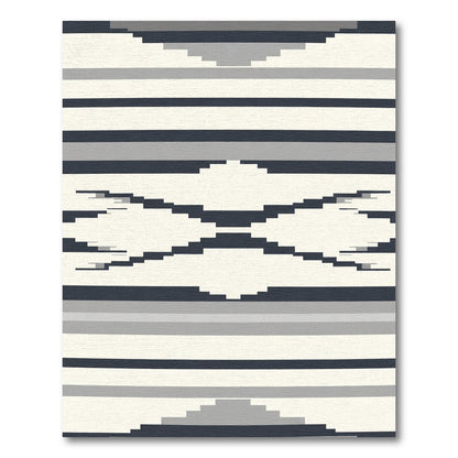 Monochromatic Terraced Chevron Stripes Rug