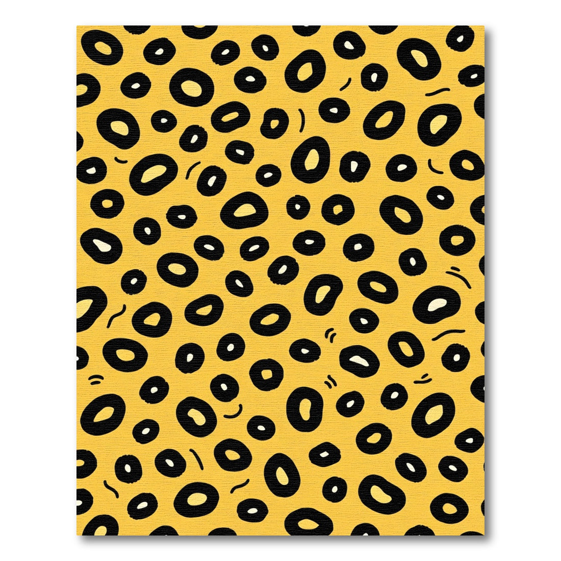 Bold Yellow Cheetah Spots Rug
