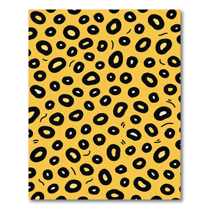 Bold Yellow Cheetah Spots Rug