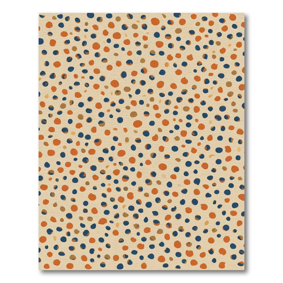 Terracotta Navy Speckled Scatter Rug