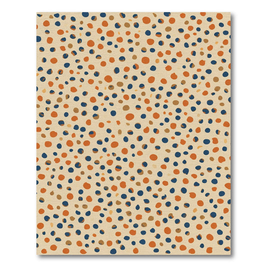 Terracotta Navy Speckled Scatter Rug
