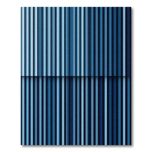 Ocean Blue Vertical Stripes Rug