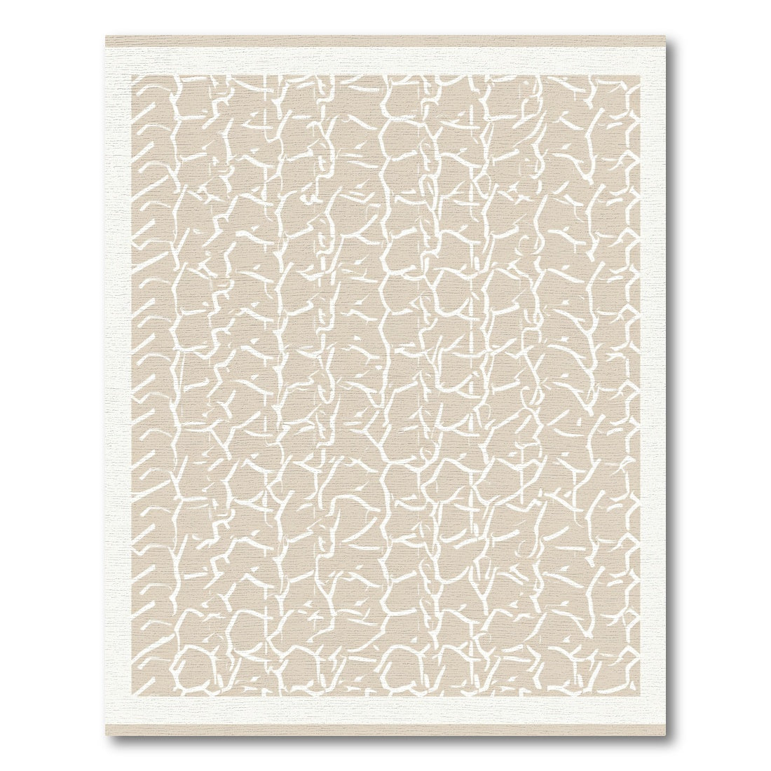 Neutral Cracked Earth Organic Rug