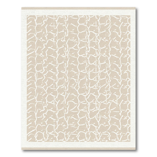 Neutral Cracked Earth Organic Rug