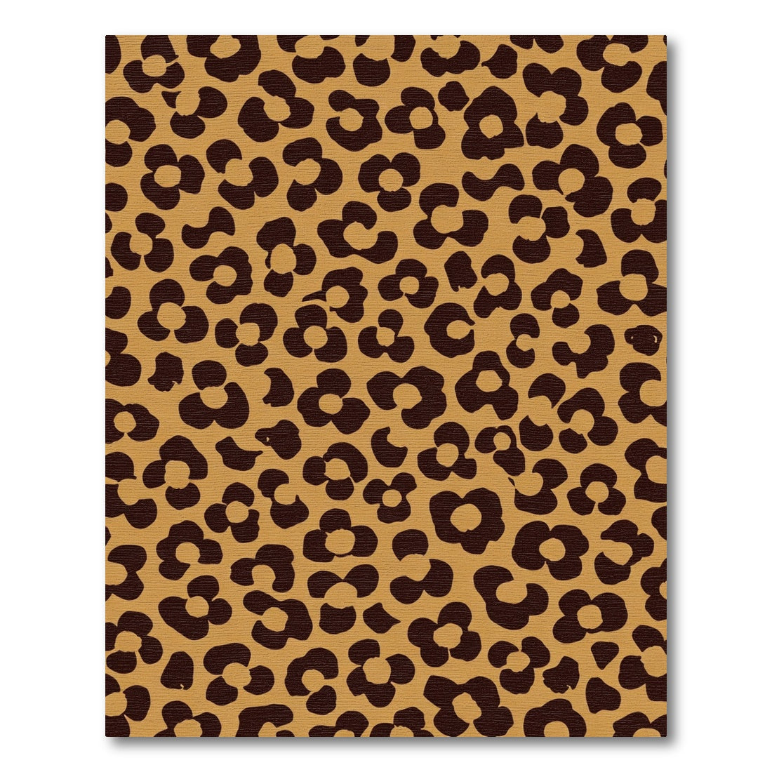 Golden Brown Floral Animal Print Rug