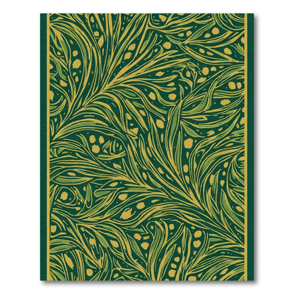 Emerald Green Abstract Vine Rug