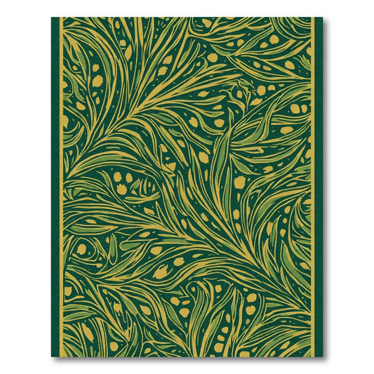Emerald Green Abstract Vine Rug
