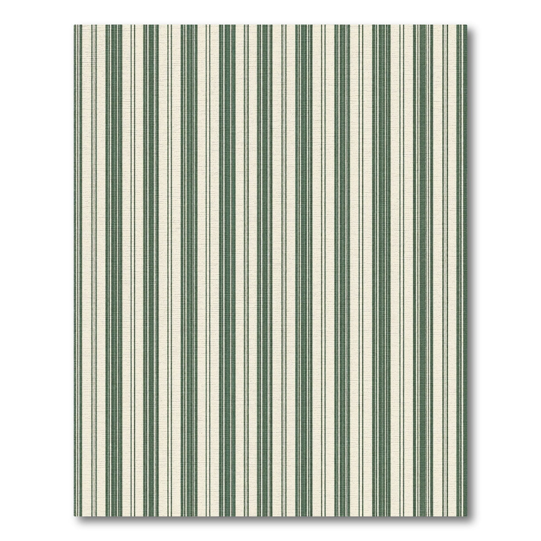 Classic Forest Green Vertical Stripe Rug