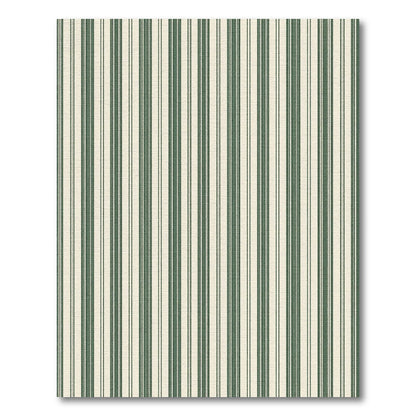 Classic Forest Green Vertical Stripe Rug