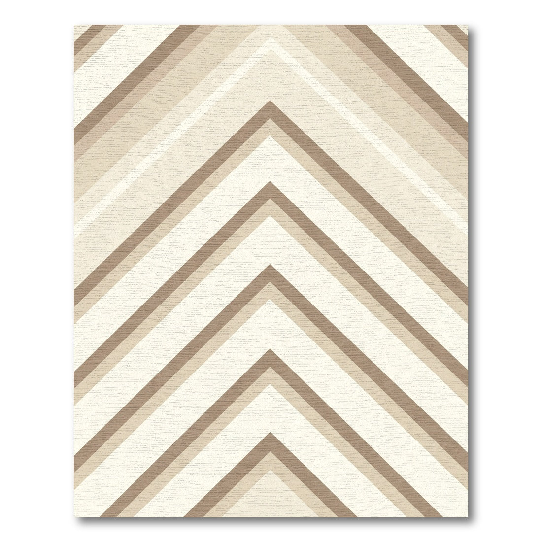 Neutral Chevron Stripes Geometric Rug