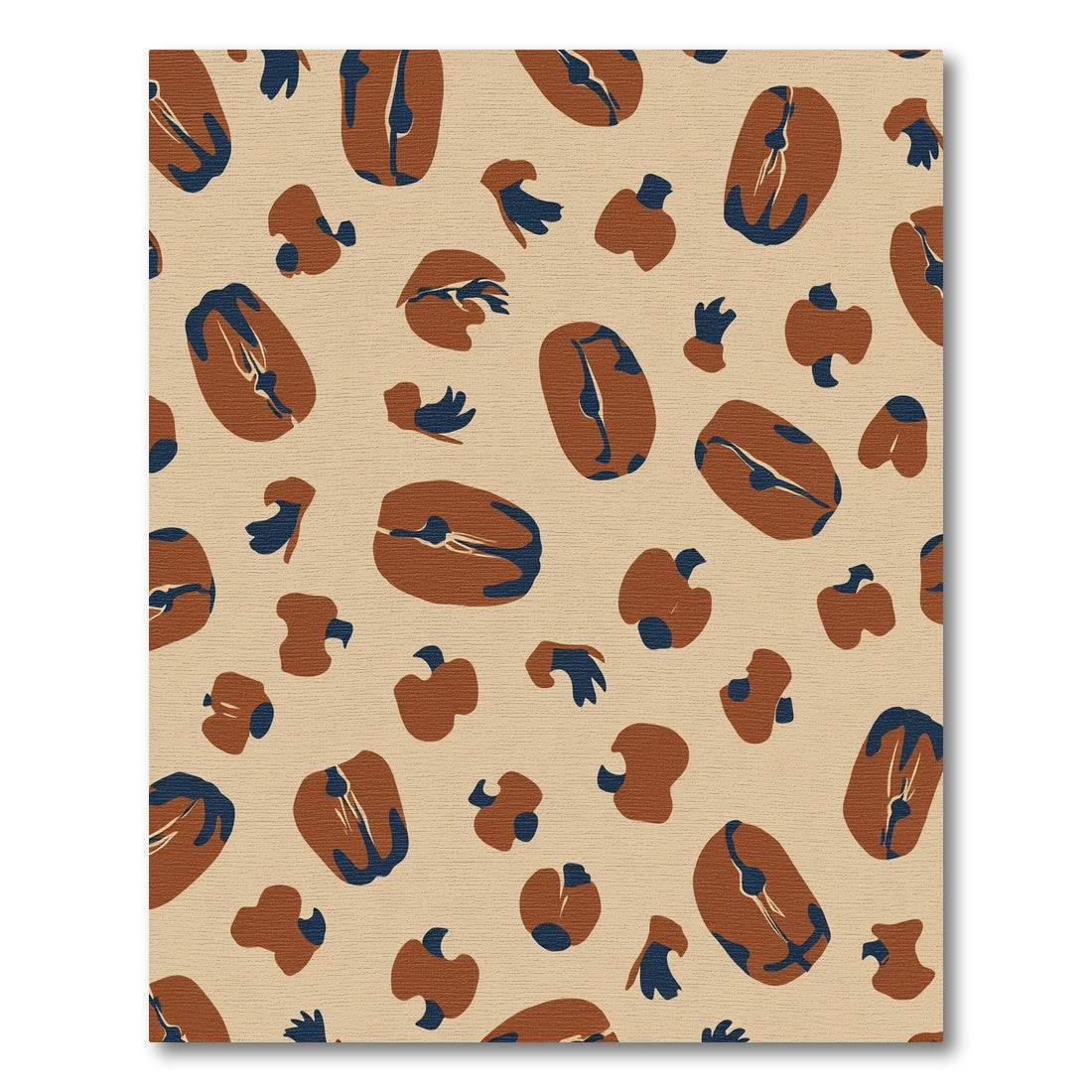 Burnt Orange Abstract Coffee Bean Composition Rug