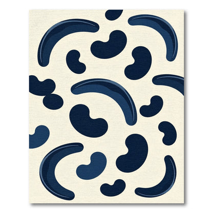 Navy Abstract Organic Harmony Rug