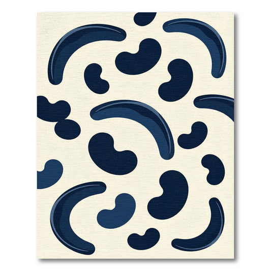 Navy Abstract Organic Harmony Rug