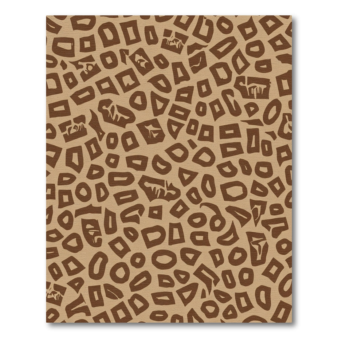 Brown Giraffe Spotted Organic Shape Rug