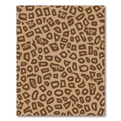 Brown Giraffe Spotted Organic Shape Rug