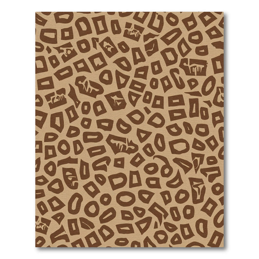 Brown Giraffe Spotted Organic Shape Rug