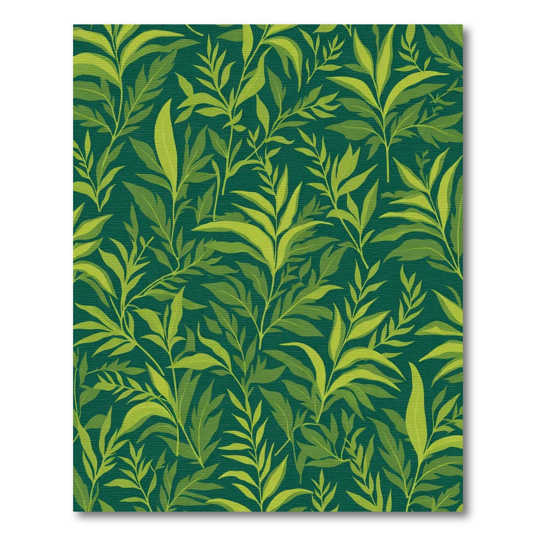 Emerald Lush Leafy Branch Canopy Rug