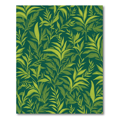 Emerald Lush Leafy Branch Canopy Rug