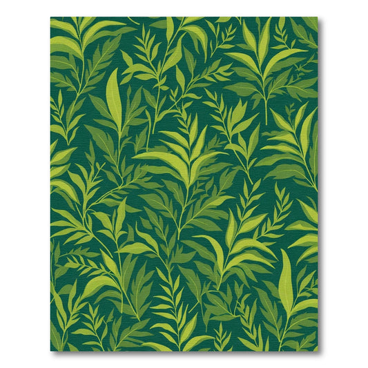Emerald Lush Leafy Branch Canopy Rug