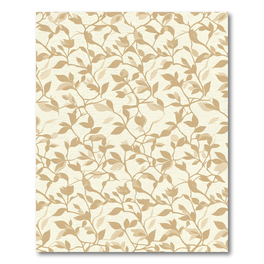 Cream Beige Climbing Vine Leaf Rug