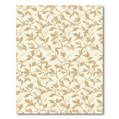 Cream Beige Climbing Vine Leaf Rug