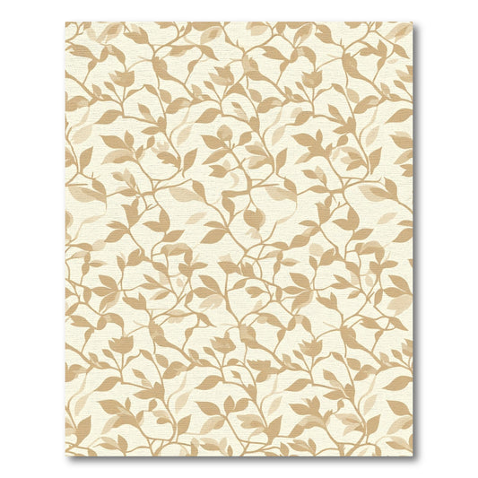 Cream Beige Climbing Vine Leaf Rug
