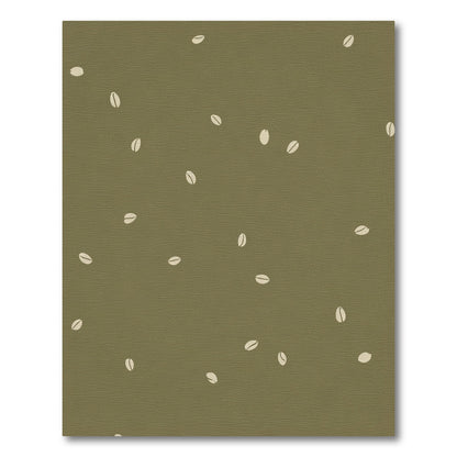 Olive Tan Falling Petal Scatter Rug