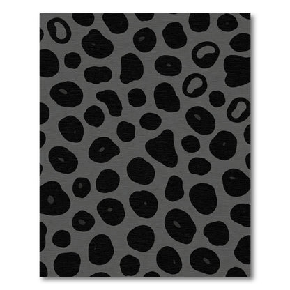 Dark Gray Organic Spots Rug