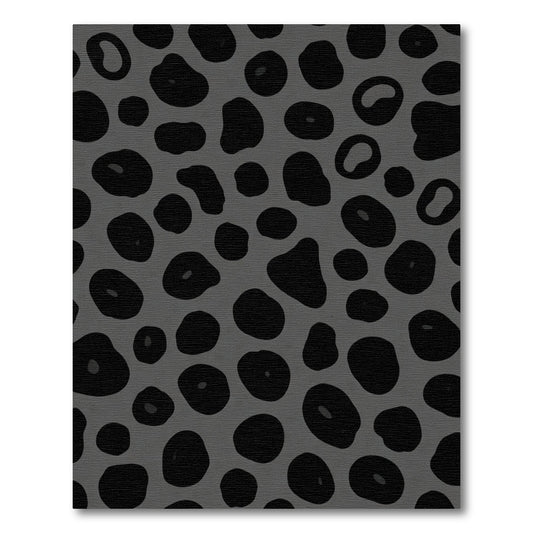 Dark Gray Organic Spots Rug