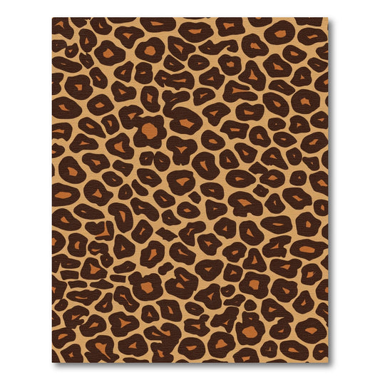 Brown and Tan Leopard Spots Rug